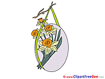 Bouquet Flowers Clipart Easter Illustrations