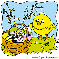 Branches Chicken Pics Easter Illustration