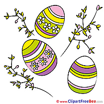 Branches Eggs free Cliparts Easter