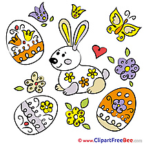 Butterlfy Eggs Clip Art download Easter