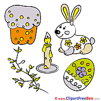 Candle Cake download Easter Illustrations