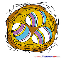 Nest Eggs printable Illustrations Easter