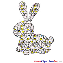 Silhouette Bunny Easter Illustrations for free
