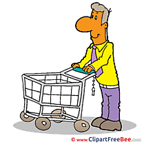 Shopping Cart Man Clipart Business free Images