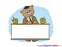 Bear Birds Clipart Finance Illustrations