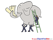 Ladder Elephant Finance Illustrations for free