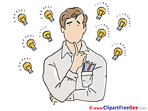 Man Idea printable Illustrations Finance