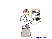 Abacus Man Office printable Illustrations for free