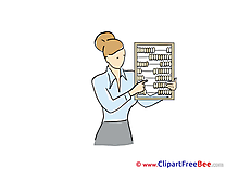 Abacus Woman download Clip Art for free