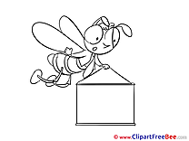 Bee Banner Clip Art download for free