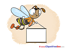 Bee Banner Office Clipart free Illustrations