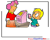 Cashier Woman Boy Pics free Illustration