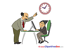 Chief Worker Clock free Illustration download