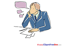 Difficulties Job Office Man download Clip Art for free