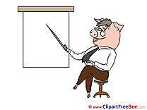Piggy Presentaion Clipart free Illustrations
