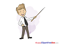 Pointer Office Man Clipart free Illustrations