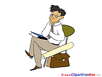 Tired Office Manager download Clip Art for free