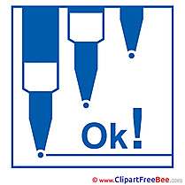 Ok Pens Cliparts Presentation for free