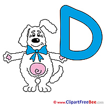 D Dog free Cliparts Alphabet