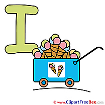 I Ice Cream Clip Art download Alphabet