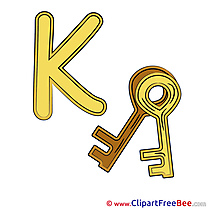 K Key Alphabet download Illustration