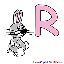 R Rabbit download Clipart Alphabet Cliparts