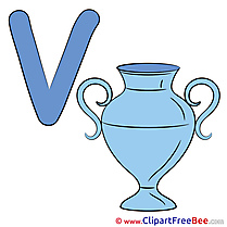 V Vase Clipart Alphabet Illustrations