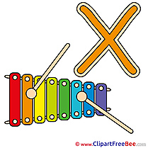 X Xylophone Alphabet free Images download