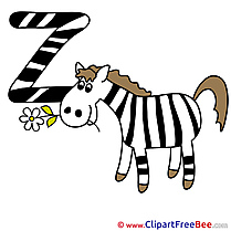 Z Zebra Clip Art download Alphabet