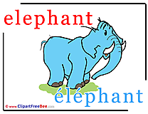 Elephant Clipart Alphabet Illustrations
