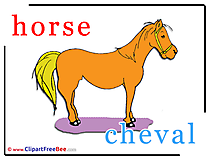 Horse Cheval download Alphabet Illustrations