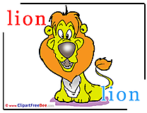 Lion Cliparts Alphabet for free