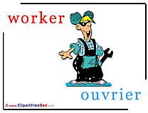 Worker Ouvrier Pics Alphabet Illustration