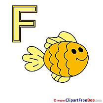 F Fisch Pics Alphabet Illustration