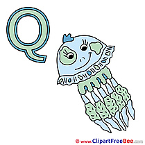 Q Qualle download Clipart Alphabet Cliparts