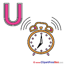 U Uhr free Cliparts Alphabet