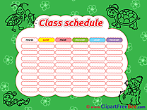 Animals Class Schedule free Cliparts for download