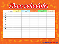 Class schedule templates