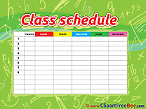 Image Class Schedule printable Illustrations for free