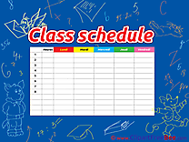 Timetable School Class Schedule download printable Illustrations