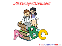 Alphabet Children Clipart First Day at School free Images