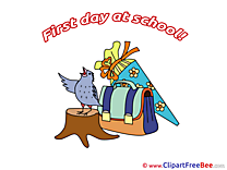 Bird Schoolbag free Cliparts First Day at School