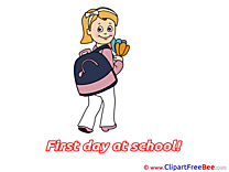 Bouquet Girl Pics First Day at School Illustration
