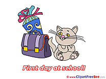 Cat Schoolbag free Cliparts First Day at School