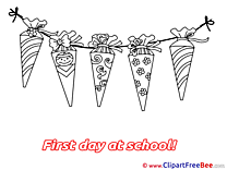 First Day at School Cones download Illustration
