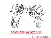 Friends Girls Pics First Day at School free Cliparts