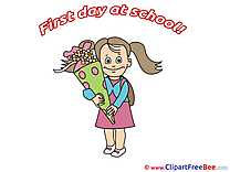 Girl Cone Clipart First Day at School free Images