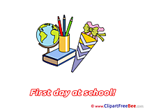 Globe Pencils Book Clip Art download First Day at School