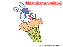 Hare free Illustration First Day at School