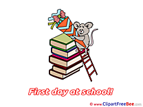 Ladder Books Mouse Clip Art download First Day at School